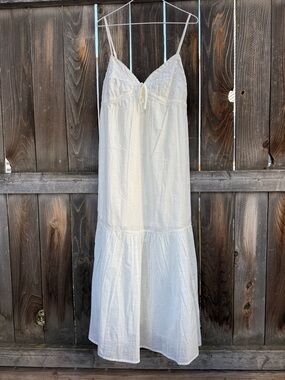 No Boundaries Ivory Lace-Trim Maxi Slip